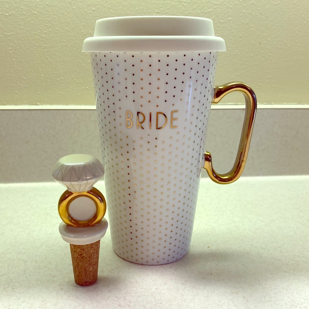 Bride Travel Mug and Wine Stopper